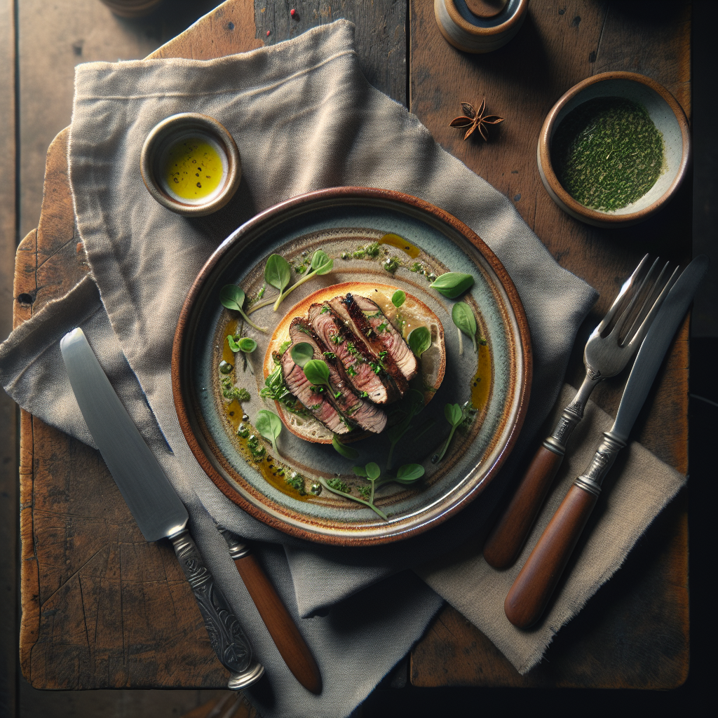 Sándwich De Cordero A La Menta