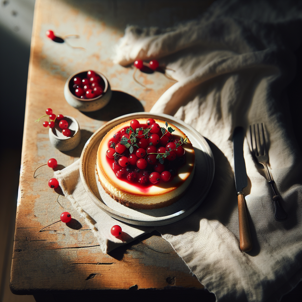 Tarta De Queso Al Horno Con Frutos Rojos