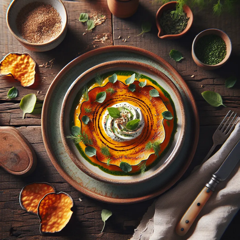 Crema De Calabaza Y Jengibre Con Pipas Tostadas