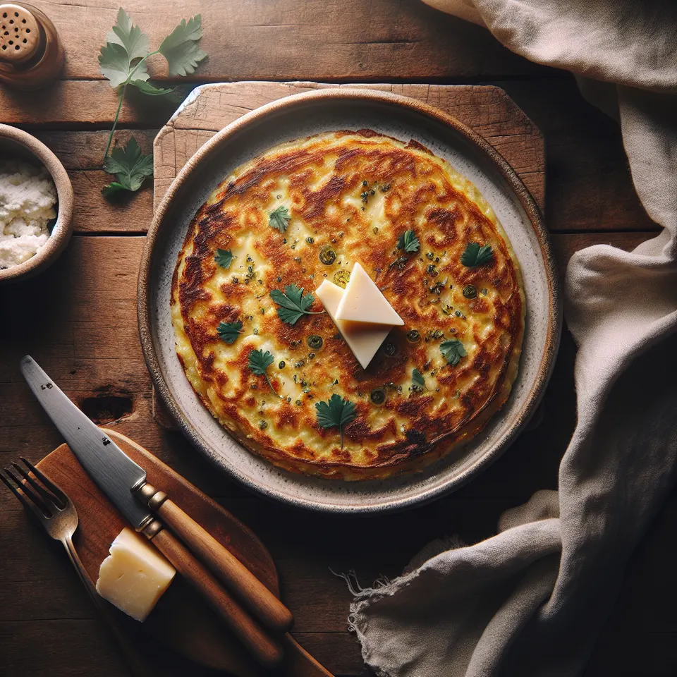 Tortilla De Calabacín Y Queso De Cabra
