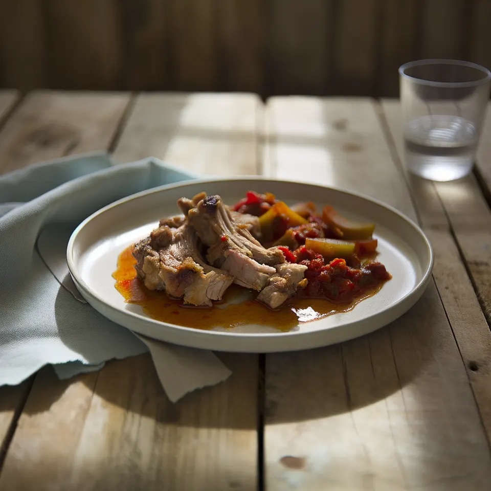 Costillas De Cerdo Al Horno Con Salsa Barbacoa Casera